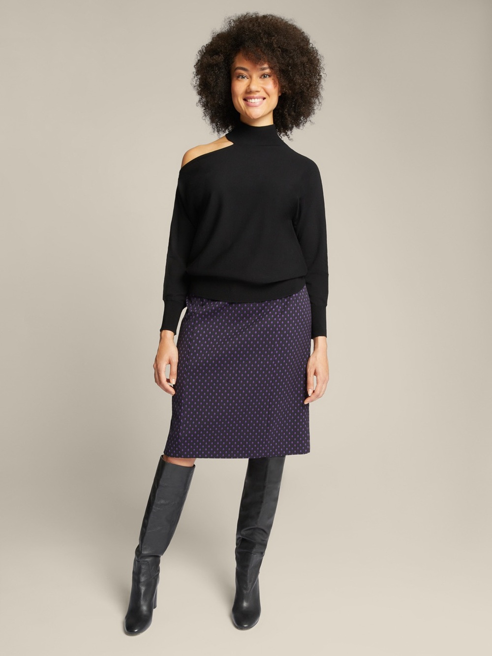 Elena Miro Stretch jacquard fabric skirt 14